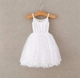 Mila- White Singlet Dress with Tulle Tutu.